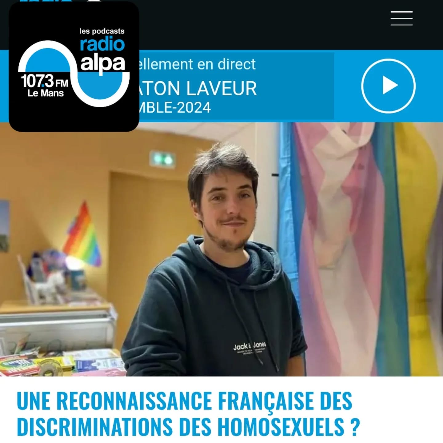 Homogène était hier à  Radio Alpa 107.3 Le Mans