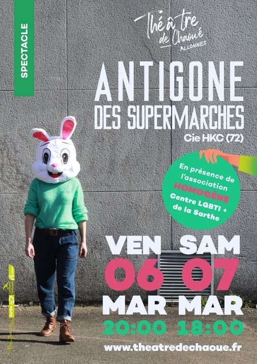 Théâtre : Antigone des supermarchés (cie HKC), 7 mars 18h théâtre Chouae à  Allonnes.